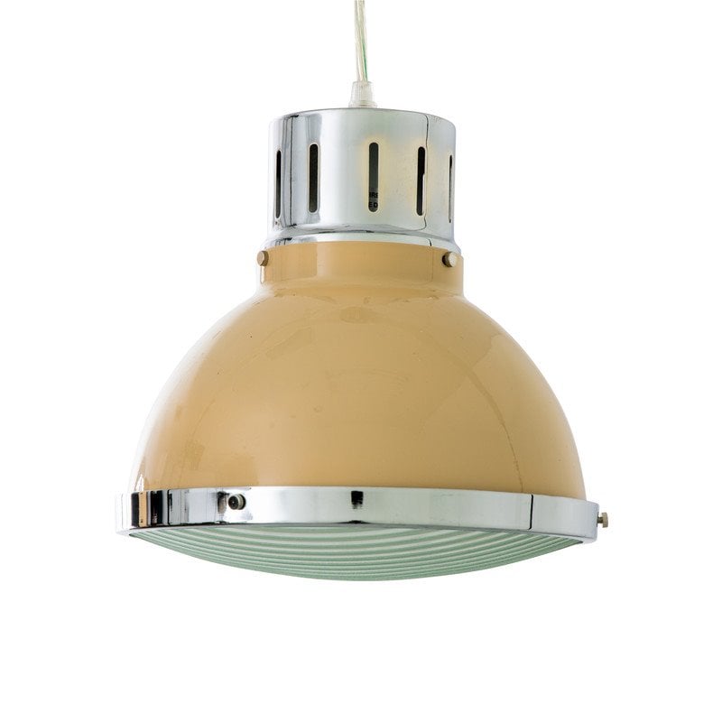 Yosemite Home Decor Harper Bay 1-Light Metal Pendant in Beige