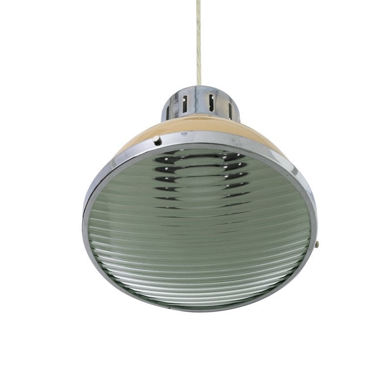 Yosemite Home Decor Harper Bay 1-Light Metal Pendant in Beige