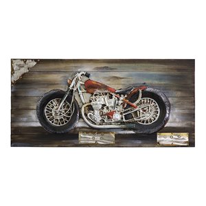Yosemite Home Decor &quotBike Passion II&quot Wood Wall Art in Multi-Color