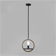 Yosemite Home Decor Unique Designs Paradoxical 1-Light Metal Pendant in Black
