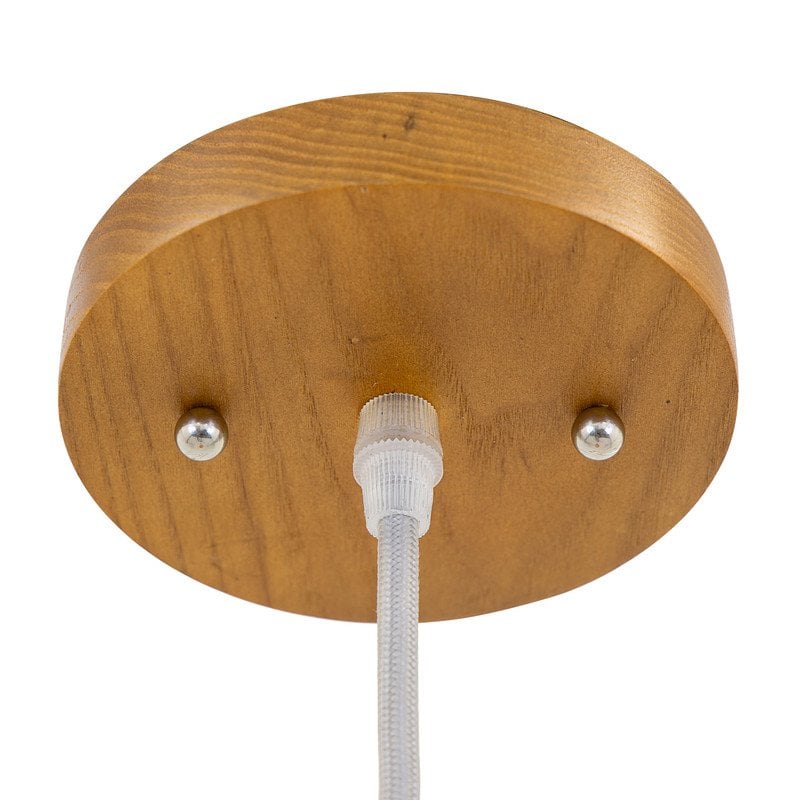 Yosemite Home Decor 1-Light Center Bowl Transitional Wood Pendant in Brown