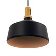 Yosemite Home Decor Noir 1-Light Transitional Aluminum Pendant in Black