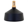 Yosemite Home Decor Noir 1-Light Transitional Aluminum Pendant in Black