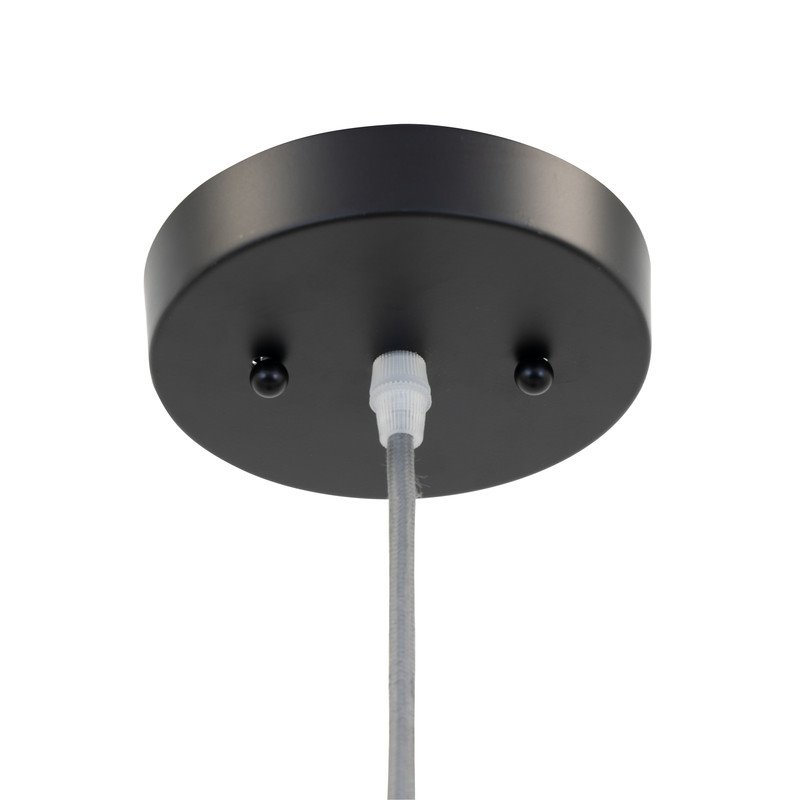 Yosemite Home Decor Noir 1-Light Transitional Aluminum Pendant in Black