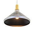 Yosemite Home Decor Gris Plateado 1-Light Aluminum Pendant in Silver