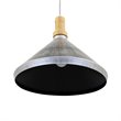 Yosemite Home Decor Gris Plateado 1-Light Aluminum Pendant in Silver
