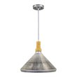 Yosemite Home Decor Gris Plateado 1-Light Aluminum Pendant in Silver