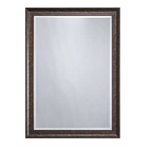 Yosemite Home Decor Large Rectangle Beveled Glass Resin Casual Mirror in Bronze
