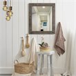 Yosemite Home Decor Medium Rectangle Beveled Glass Wood Casual Mirror in Gray