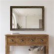 Yosemite Home Decor Large Rectangle Traditional Wood Casual Mirror in Gray/Black