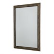 Yosemite Home Decor Large Rectangle Traditional Wood Casual Mirror in Gray/Black