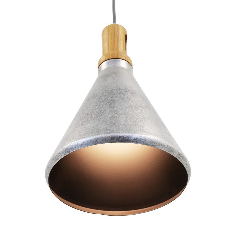 Yosemite Home Decor Gris Plateado 1-Light Aluminum Pendant in Silver