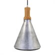 Yosemite Home Decor Gris Plateado 1-Light Aluminum Pendant in Silver