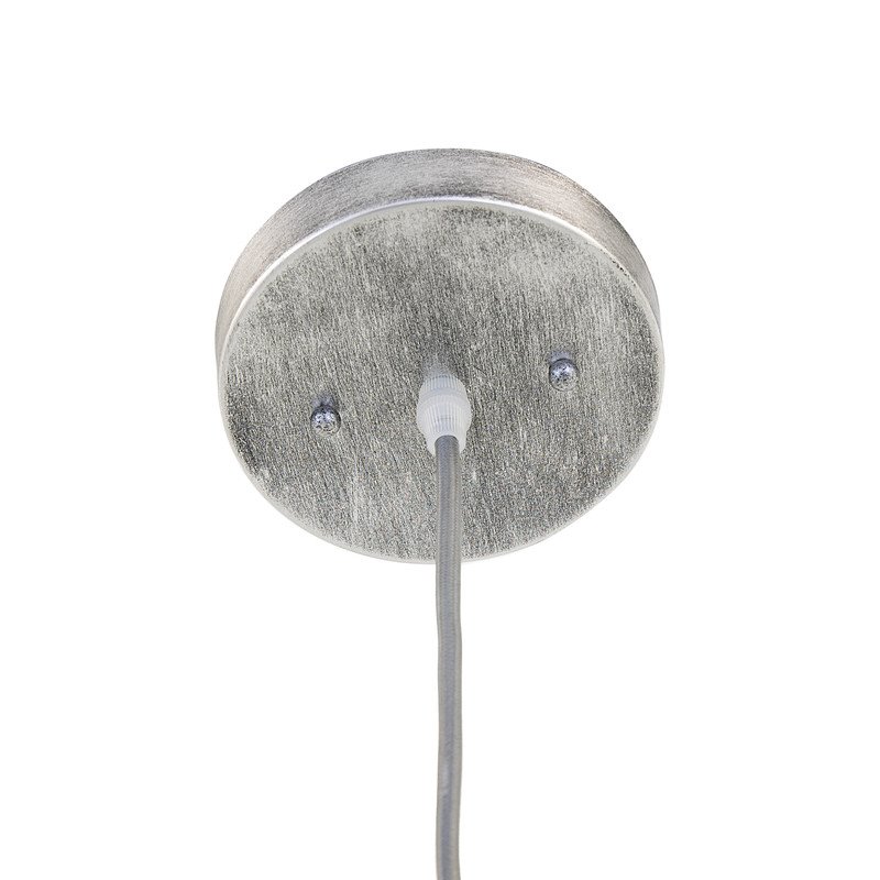 Yosemite Home Decor Gris Plateado 1-Light Aluminum Pendant in Silver