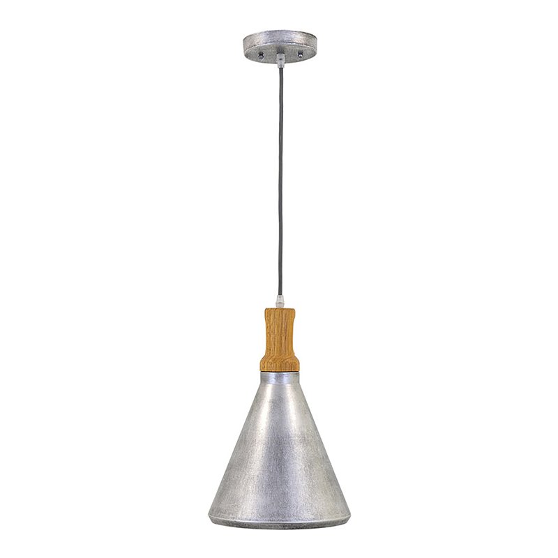Yosemite Home Decor Gris Plateado 1-Light Aluminum Pendant in Silver