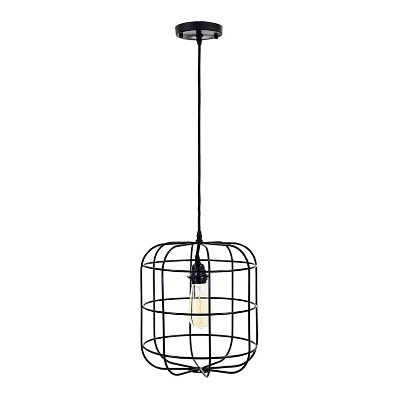 Yosemite Home Decor Hakissa 1-Light Transitional Metal Pendant in Black