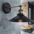 Yosemite Home Decor Aharon 1-Light Metal Wall Sconce in Dark Gray