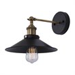 Yosemite Home Decor Aharon 1-Light Metal Wall Sconce in Dark Gray