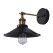 Yosemite Home Decor Aharon 1-Light Metal Wall Sconce in Dark Gray