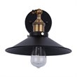 Yosemite Home Decor Aharon 1-Light Metal Wall Sconce in Dark Gray