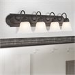 Yosemite Home Decor 4-Light Incandescent Glass Bathroom Vanity Lighting in Brown