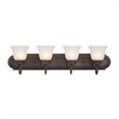 Yosemite Home Decor 4-Light Incandescent Glass Bathroom Vanity Lighting in Brown