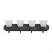 Yosemite Home Decor 4-Light Incandescent Glass Bathroom Vanity Lighting in Brown