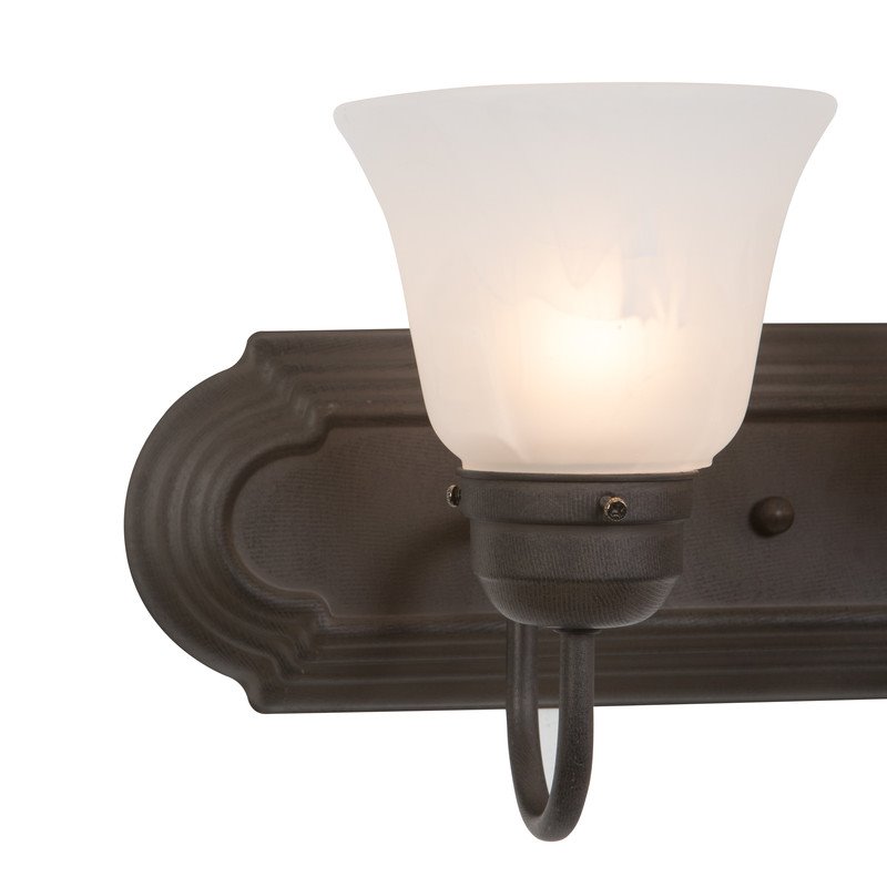 Yosemite Home Decor 4-Light Incandescent Glass Bathroom Vanity Lighting in Brown