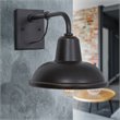 Yosemite Home Decor Brawley 1-Light Metal Outdoor Wall Lantern Sconce in Bronze