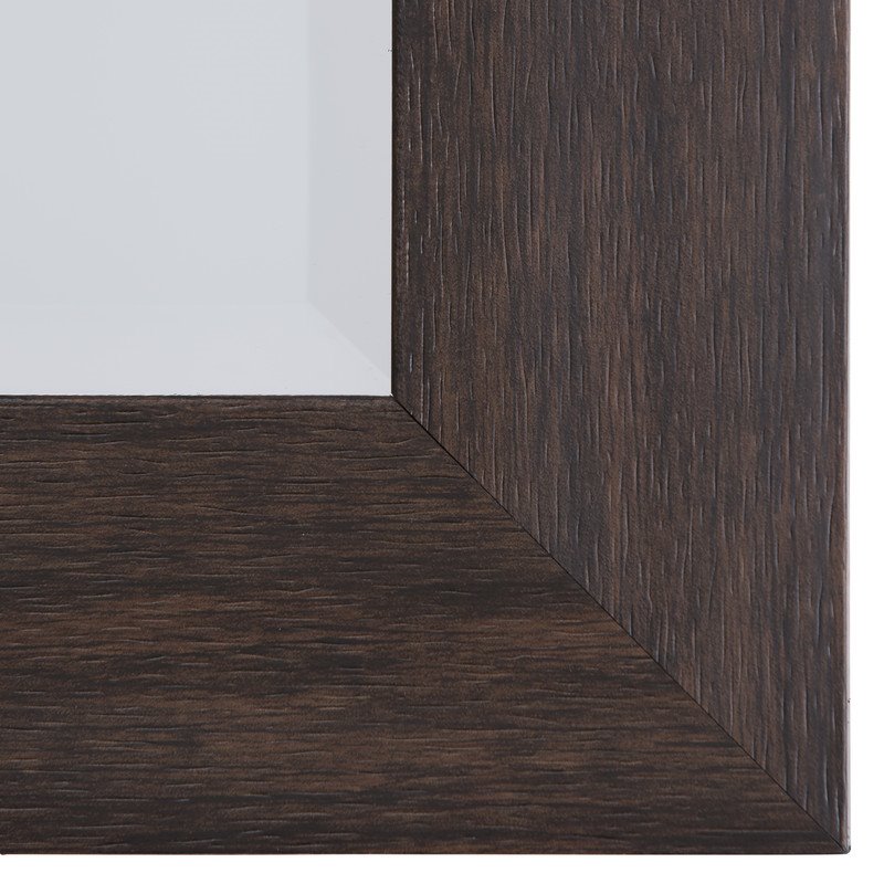 Yosemite Home Decor Large Rectangle Resin Casual Mirror in Brown