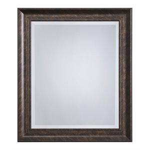 Yosemite Home Decor Medium Rectangle Resin Casual Mirror in Dark Bronze