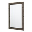 Yosemite Home Decor Medium Rectangle Beveled Glass Wood Casual Mirror in Gray