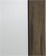 Yosemite Home Decor Medium Rectangle Beveled Glass Wood Casual Mirror in Gray