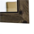 Yosemite Home Decor Medium Rectangle Beveled Glass Wood Casual Mirror in Gray
