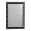 Yosemite Home Decor Medium Rectangle Beveled Glass Wood Casual Mirror in Gray