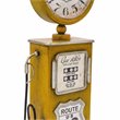 Yosemite Home Decor Route 66 Transitional Metal Table Top Clock in Yellow