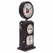 Yosemite Home Decor Old Town Transitional Metal Table Top Clock in Black