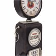 Yosemite Home Decor Old Town Transitional Metal Table Top Clock in Black