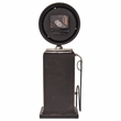 Yosemite Home Decor Old Town Transitional Metal Table Top Clock in Black