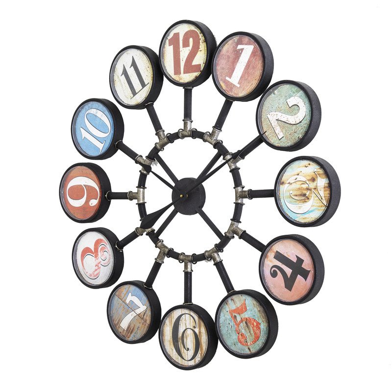 Yosemite Home Decor Coastal Metal Bubble Wall Clock in Multi-Color