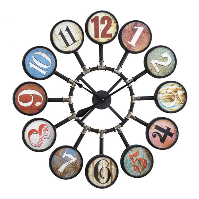 Yosemite Home Decor Coastal Metal Bubble Wall Clock in Multi-Color