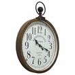 Yosemite Home Kensington Station Engineered Wood Wall Clock in Off White