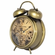 Yosemite Home Decor Modern Metal Gears Table Top Clock in Aged Bronze and Brass
