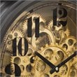 Yosemite Home Decor Modern Metal Gear Table Top Clock in Black and Brass