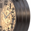 Yosemite Home Decor Modern Metal Gear Table Top Clock in Black and Brass