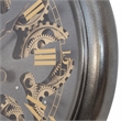 Yosemite Home Decor Sophisticated Design Modern Metal Pocket Gear Clock in Black
