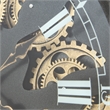Yosemite Home Decor Modern Metal Paris II Gear Clock in Black