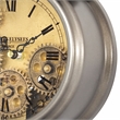 Yosemite Home Decor Modern Metal Gear Table Top Clock in Gunpowder Silver/Brass