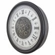 Yosemite Home Decor Metal Classic Chic Wall Clock with Gears in Black