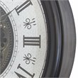 Yosemite Home Decor Metal Classic Chic Wall Clock with Gears in Black